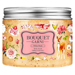 부케가르니 슈가 바디스크럽 화이트 머스크, 500g, 1개