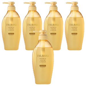 츠바키 프리미엄 볼륨 앤 리페어 샴푸, 450ml, 5개