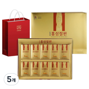 천제명홍삼 홍삼 절편 + 쇼핑백, 200g, 5개