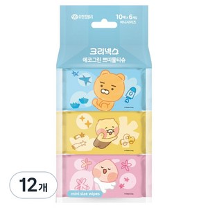 크리넥스 에코그린 쁘띠 물티슈, 50g, 10매, 12팩