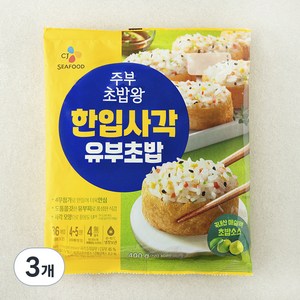 CJ씨푸드 한입사각유부초밥, 400g, 3개