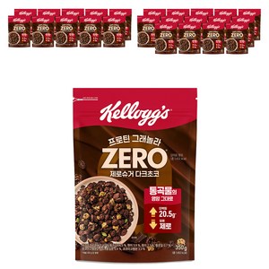 켈로그 프로틴 그래놀라 제로슈거 다크초코, 350g, 25개