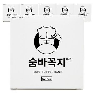 숨바꼭지 남성용 니플밴드 투명색 52매, 6개
