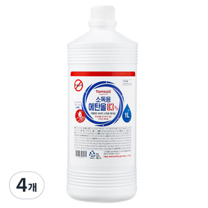탐사 소독용 에탄올 83% 무변성 에탄올, 4개, 1L
