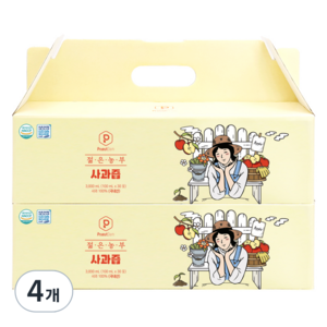 푸릇담 젊은농부 사과즙, 100ml, 120개