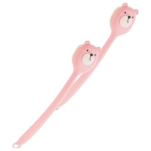 지비비 곰돌이 등드름 바디 브러쉬, 핑크, 1개입, 2개