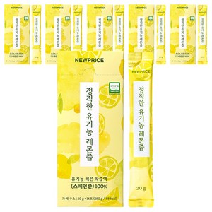 뉴프라이스 정직한 유기농 레몬즙, 280ml, 280g, 6개