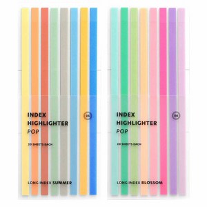아이코닉 롱 하이라이터 팝 인덱스스티커 2종 세트, 1세트, 2개입