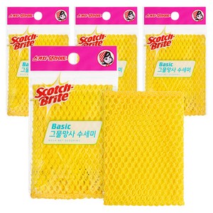 스카치브라이트 베이직 그물망사 수세미, 1개입, 4개
