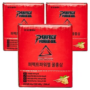 코오롱제약 NEW 퍼펙트파워젤 꿀홍삼 12p, 480g, 3개