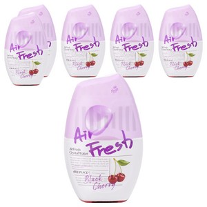 에어후레쉬 크리스탈워터 화장실용 방향제 본품, 400ml, 6개, 블랙체리향
