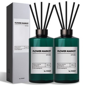 코멧 디퓨저, 양재동 꽃 시장(플라워 마켓), 500ml, 2개