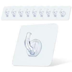 리빙홈디테일 초강력 다용도 접착식 후크 고리형 LHD-042, 투명, 10개