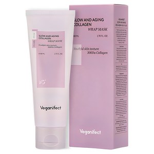 비건이펙트 슬로우 앤 에이징 저분자 콜라겐 물광 랩마스크 80ml, 1개입, 1개