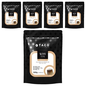 타코 밀크티라떼 분말, 500g, 1개입, 5개