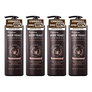 닥터방기원 맥주 효모 탈모증상 완화 샴푸, 1L, 4개
