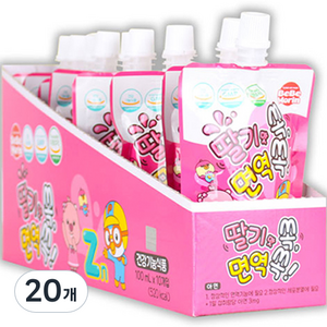 뽀로로 면역 쏙 음료, 100ml, 20개