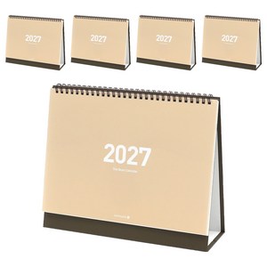 모닝글로리 2027 비움 모닝 스탠딩 캘린더 대, 베이지, 5개
