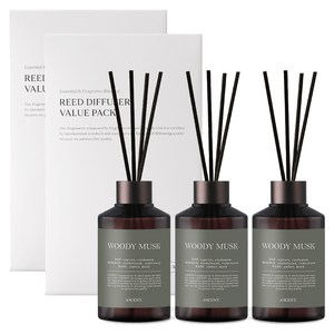 에이센트 퍼퓸드 디퓨저, 우디머스크, 200ml, 6개