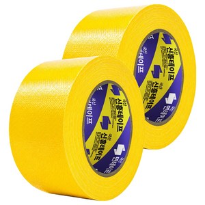 신흥 국산 대용량 라바 청면테이프 48mm x 25M 노랑, 2개