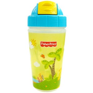 피셔프라이스 보온보냉 빨대컵, 옐로우, 1개, 285ml