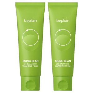 비플레인 녹두 약산성 클렌징폼, 80ml, 2개