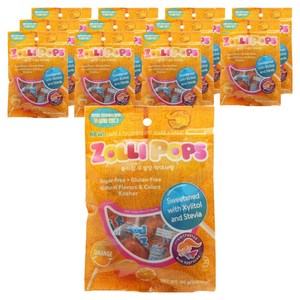 졸리팝 무설탕 막대사탕 오렌지, 40g, 12개