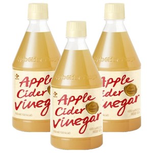 CJ제일제당 애플 사이다 비니거 사과 식초, 3개, 750ml