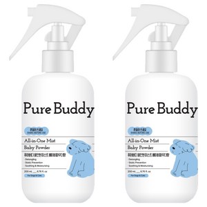 퓨어버디 반려동물 올인원 미스트 베이비파우더향, 200ml, 1개입, 2개