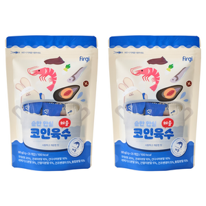 퍼기 순한 안심 코인육수, 해물맛, 60g, 2개