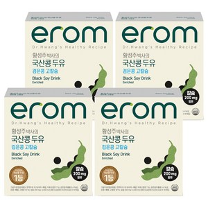 이롬 황성주 박사의 국산콩 두유 검은콩 고칼슘, 190ml, 64개