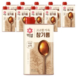 백설 고소함가득 참기름, 330ml, 10개