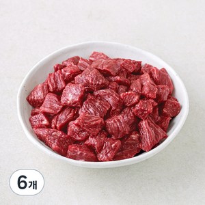 농협안심한우 1등급 정육 세절 국거리용 (냉장), 600g, 6개