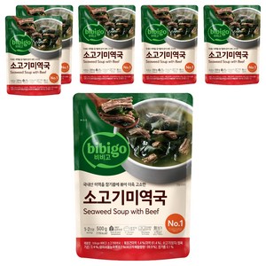 비비고 미역국, 500g, 6개