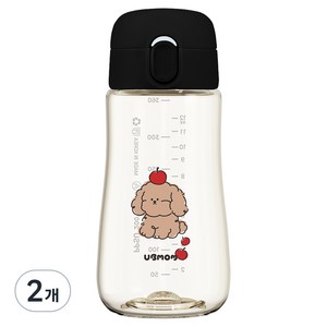 유비맘 유아 PPSU 세이프티 빨대컵 몽이, 360ml, 2개