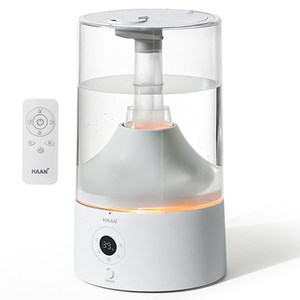한경희생활과학 저소음 리모컨형 무드등 초음파 가습기, HA-HD800A, 화이트
