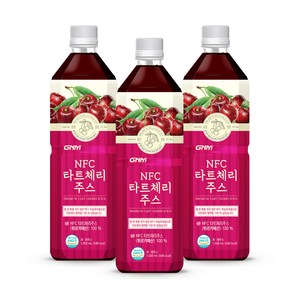 GNM자연의품격 물 넣지 않은 NFC 타트체리 주스 착즙 원액, 1L, 3병