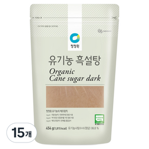 청정원 유기농 흑설탕, 454g, 15개