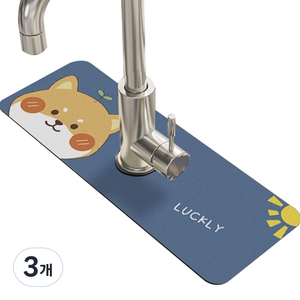 베어 워터가드 개수대매트 원형홀 6.35cm, 04 럭키, 3개