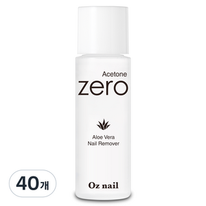 오즈네일 아세톤 제로 알로에베라 네일 리무버, 100ml, 40개