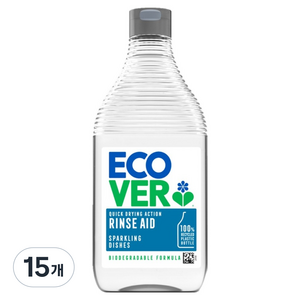 에코버 식기세척기 세제 린스, 450ml, 15개