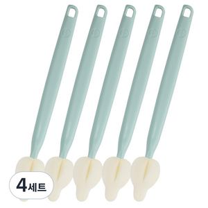 베이비앤아이 크림 롱 젖꼭지솔 5종 세트, 4세트, 민트블루
