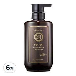 댕기머리 오리지널 뉴골드 탈모 샴푸, 500ml, 6개