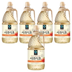 청정원 사과식초, 1.8L, 5개