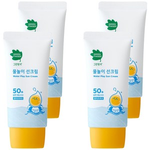 그린핑거 물놀이 유아 선크림 워터프루프 SPF50+ PA++++, 50ml, 4개