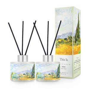 디스이즈명화 디퓨저, 플라워하우스, 120ml, 2개