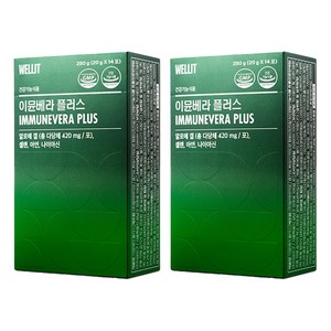 웰릿 정품 이뮨베라 플러스 알로에 면역젤리 14p, 280g, 2개