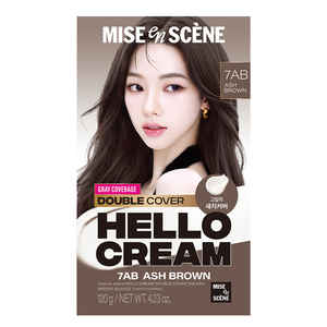 미쟝센 헬로크림 더블커버 새치 염색제, 애쉬브라운, 1개