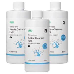 동원아르르 반려동물 워터리스 버블 클렌져 리필, 500ml, 3개
