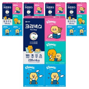 크리넥스 코튼처럼 부드러운 프리미엄 미니티슈 카카오프렌즈, 230매입, 30개